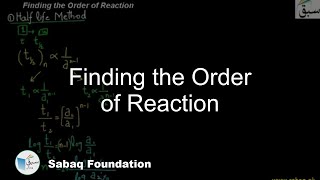 Finding the Order of Reaction