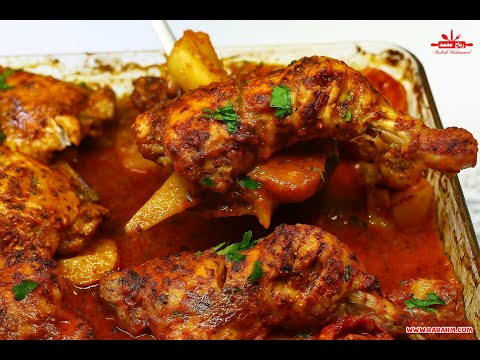 صينية البطاطا بالدجاج 🍗 بطريقتي الخاصة كأنك تاكل من مطعم! بطاطا ودجاج 🥔 مع سلطة منعشة 🥗 مع رباح م