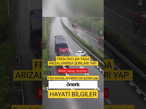 🛑 FREN PATLAR yada ARIZA verirse EYVAHH poğu yedin.. Ama merak etme 👉 ÖĞREN, İZLE👍👏 #fren #arıza