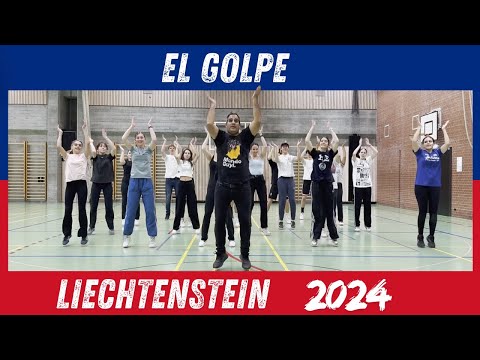 Bailando "El Golpe" con estudiantes de español en Liechtenstein