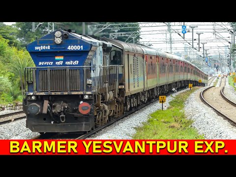 The MOST ELEGANT Looking EMD powers BARMER YESVANTPUR EXPRESS | Indian Railways