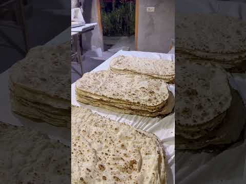 Baking Armenian Lavash bread in hot fire ๐ฅ