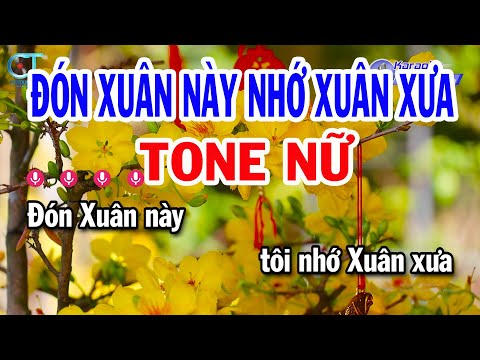 Karaoke Đón Xuân Này Nhớ Xuân Xưa Tone Nữ Cm | Nhạc Tết 2025 || Karaoke Đồng Sen