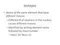 Atomic Structure and Ion Charges