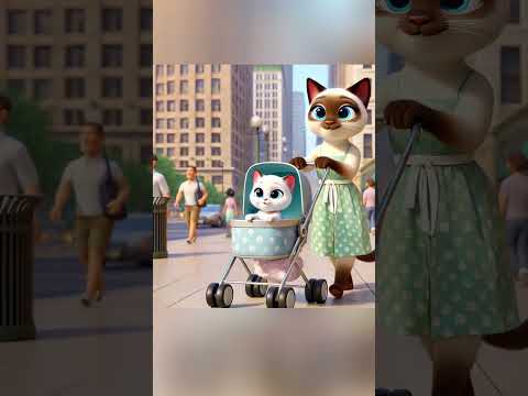 Мама-кошка Не Может Контролировать Своего Котенка #юмор #смех #кошки #животные #мультик