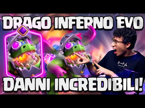 DRAGO INFERNO EVO ROTTISSIMO... DANNO INCREDIBILE ALLE TRUPPE! - CLASH ROYALE ITA
