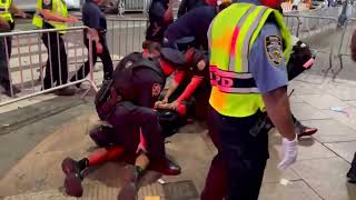 YouTube video thumbnail: Arrests Follow Knicks' Historic Game 4 Comeback win Over Spurs