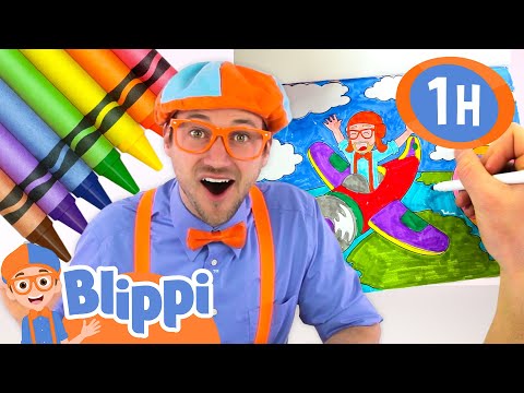 Learn Colors & Draw with Blippi! | BEST OF BLIPPI TOYS | Educational Videos for Kids