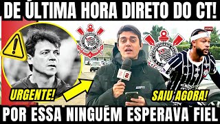 SAIU AGORA FIEL DIRETO DO CT JOAQUIM GRAVA AS ÚLTIMAS INFORMAÇÕES DO CORINTHIANS! DINIZ VAI CAIR?