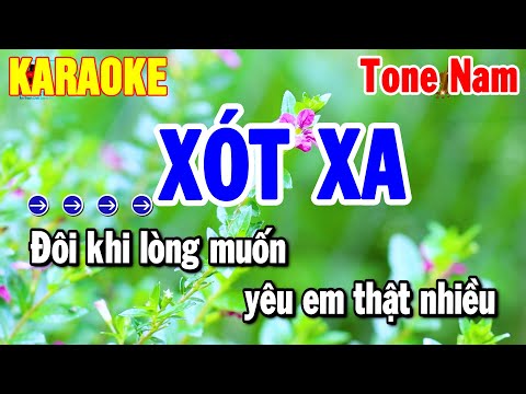 Karaoke Xót Xa Tone Nam Nhạc Sống Dễ Hát Nhất 2025 | Thanh Hải