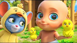 Los Pollitos con el Ratoncito el Perro y Johny – Canciones Infantiles LooLoo