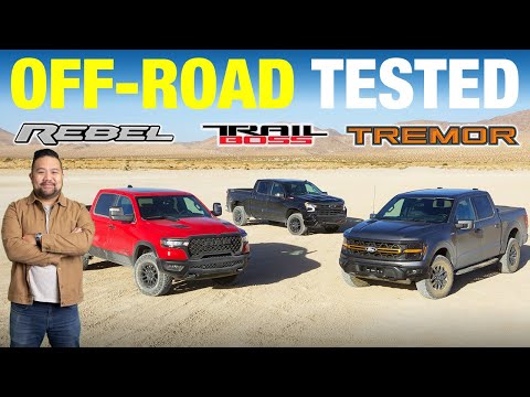 Ford F-150 Tremor vs. Ram 1500 Rebel vs. Chevy Silverado Trail Boss | Off-Road Comparison Test