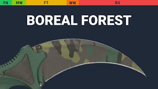 Karambit Boreal Forest Wear Preview