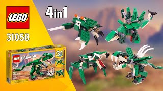 LEGO Creator Alternate Builds [4in1](31058)[540 pcs] Mighty Dinosaurs Review @TopBrickBuilderSPEED