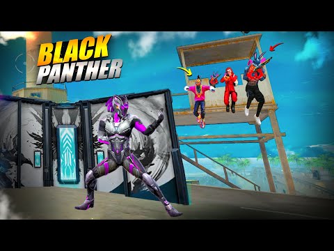 I Got Black Panther Bundle 🤯 Solo vs Squad Mp40 + Scar III 🤯 23 Kills - Garena free fire #freefire