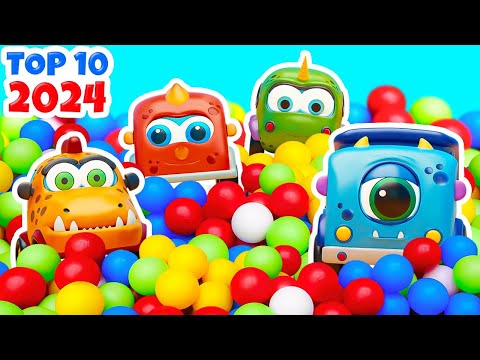 Top 10 dos carros Mocas! Desenho animado completo. Vídeo infantil dos carrinhos monstrinhos