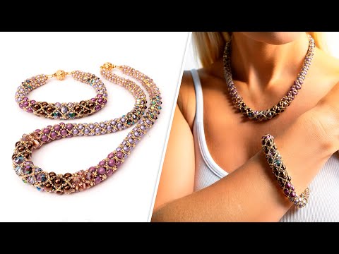 Purple Rain Rope Necklace - DIY Jewelry Making Tutorial by PotomacBeads