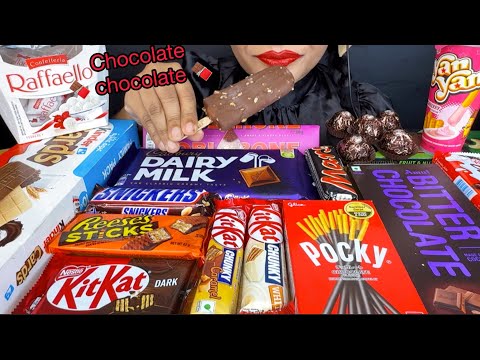 ASMR EATING CHOCOLATE,DAIRYMILK,KITKAT,MARS,TOBLERONE,REESEES,AMUL CHOCOLATE,KINDERJOY