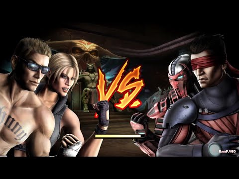 Johnny Cage & Sonya Blade vs Sektor & Kenshi (Very Hard) - Mortal Kombat 9