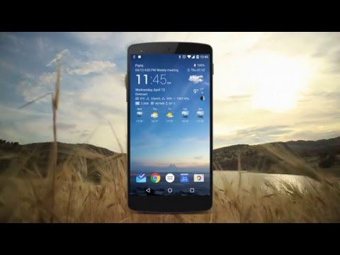 transparent clock weather video