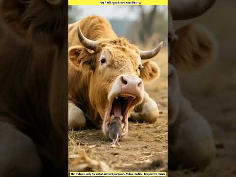 गाय ने छोटे चूहे के साथ गलत किया🤣|Cow Ne Chhote chuhe ke sath galat Kiya🤣|#shorts#short