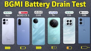 iQoo Z10R vs Moto G96 vs Oneplus Nord CE 5 vs Vivo T4 vs Oppo K13, F29 Battery Drain & Charging Test