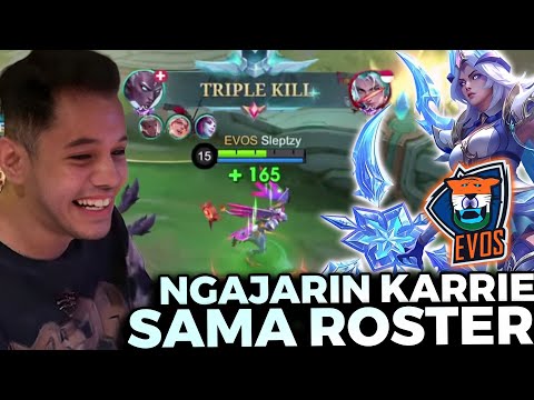 TUTOR Karrie Ada Disini Bersama King Sleptzy!! Langsung Di Depan Roster EVOS India! - Mobile Legends