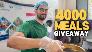 I Fed 4,000 People To Celebrate 1 Million Subscribers!! 🍛🥰