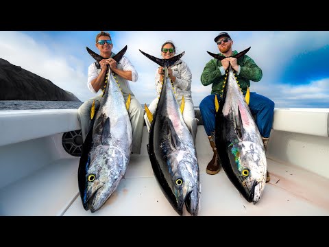 1,000lbs of Most EXPENSIVE Tuna! Catch Clean Cook (Giant California Bluefin tuna)