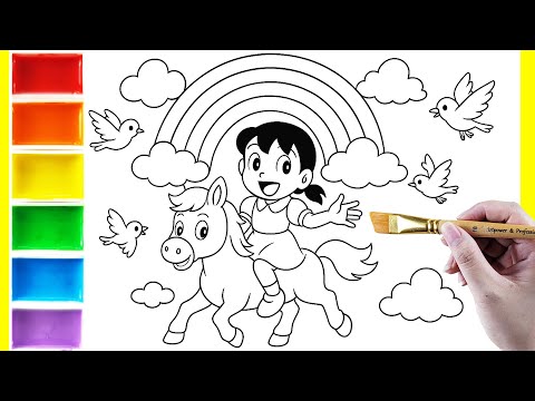 Tô Màu Shizuka và Cầu Vồng | Nhạc Thiếu Nhi Vui Nhộn | #tomau #nhacthieunhi #nhactreem