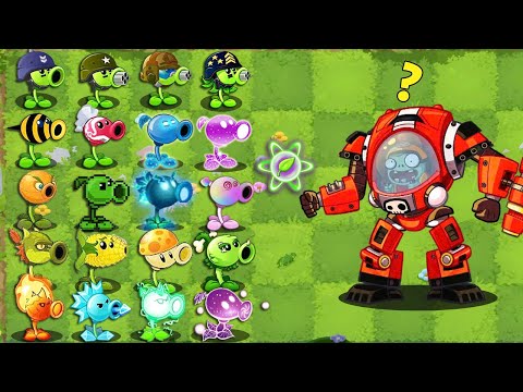 Pvz 2 Challenge - Every PEA Plants Vs Z Mech Zombie - Who Will Win?