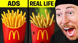 Reacting to CRAZY Commercials vs REAL Life Food!