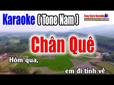 Chân Quê || Karaoke Tone Nam Dễ Hát – Nhạc Sống Tùng Bách