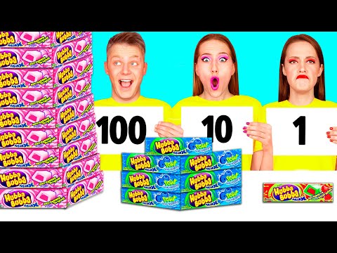 100 Capas de Alimentos Desafío | Quién Gana la Guerra de la Cocina por RaPaPa Challenge