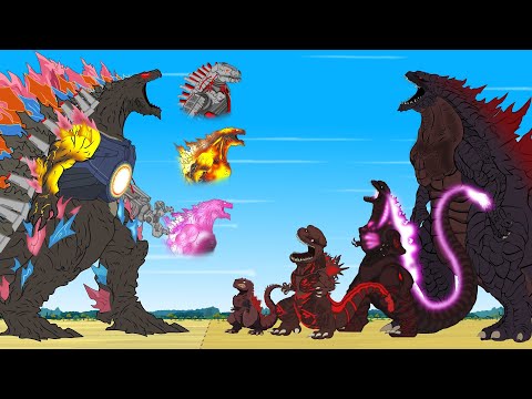 When All Godzilla Monsters Become ONE Ultimate Titan: Evolution of "SHIN GODZILLA"| Godzilla Cartoon