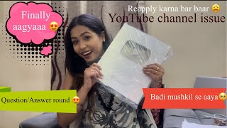 Finally, silver button receive😍/ YouTube channel issue😔/ Question/Answer round 🤩