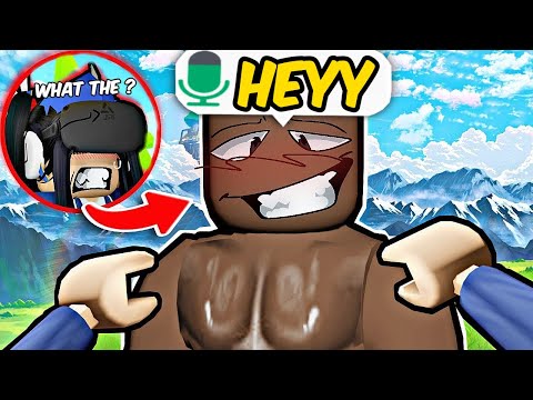 GIRL VOICE TROLLING THIRSTY PLAYERS IN ROBLOX VR (insane 🤣)