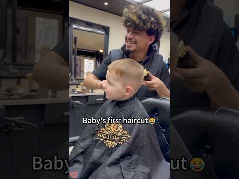 Baby’s first haircut 😂#world #baby #funny #family #love #babyshorts #haircut #funnyvideo