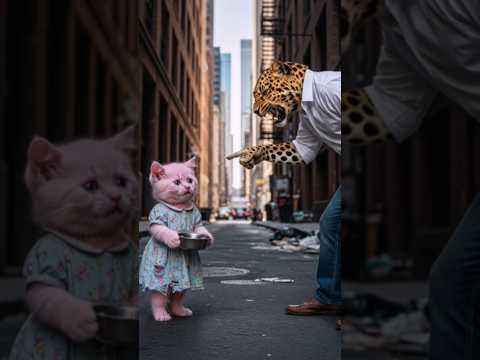 #bulun شوف النمر الشرير عمل اسه في بسبوسة 💔😱#shorts #cat #ai #viral