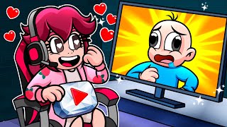 Una streamer está enamorada de mí... 😱 BEBE NOOB en MINECRAFT