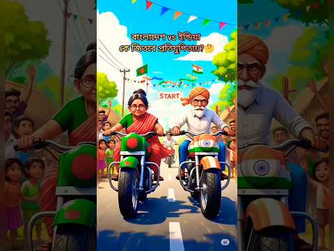বাংলাদেশ vs ইন্ডিয়া কে জিতবে আজ?🤔❌ #shorts #animals #ai #cartoon