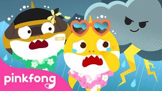 Rain Rain Go Away ☔ | Mischievous Baby Shark | Pinkfong Official