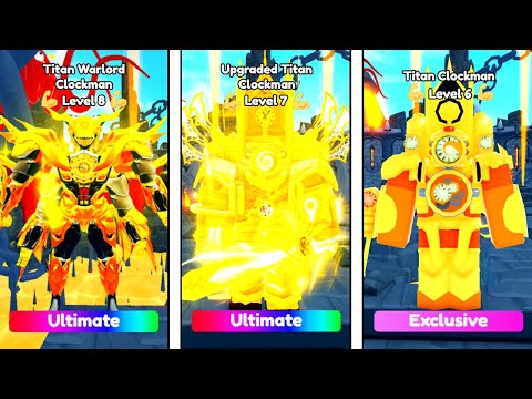 TITAN WARLORD CLOCKMAN vs UPGRADED TITAN CLOCKMAN vs TITAN CLOCKMAN 🔥🤯 | Toilet Tower Defense