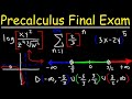 Pre-Calculus Final Exam Review Quiz
