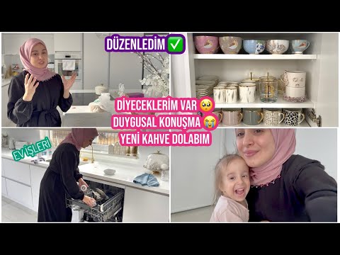 YENİ KAHVE DOLABIMI DÜZENLEDİM, DUYGUSAL KONUŞMA 🥺 BİZİMLE BİR GÜNÜMÜZ