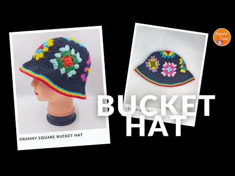 Crochet Granny Square Bucket Hat for Beginners | Easy Crochet Bucket Hat Tutorial | Hopeful Turns