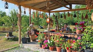 A Village Scene from Heaven – Raspberry Bowls, Blooming Colors & Peaceful Living 🍓🍒