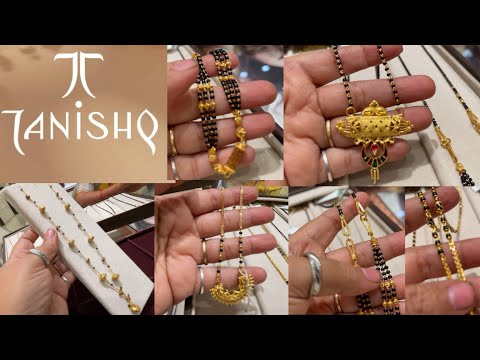 Mangalsutra Gold Design New From Tanishq with weight &price|lightweight short mangalsutra chain wali