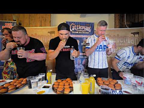 $1000 BURGER EATING CHAMPIONSHIP OF THE UNITED KINGDOM! Burger Eating Contest | Joel Hansen