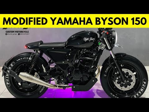 Modified Yamaha Byson 150 by By Suntet Garage bike & caferacer Modified Yamaha [ MotoMahal ]